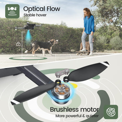 Holy Stone HS175D GPS Drone with 4K Camera for Adults, Under 249g, Foldable RC Quadcopter with Auto Return, 46 Mins Long Flight, Follow Me, Brushless Motor, Circle Fly, Waypoint Fly, Altitude Hold