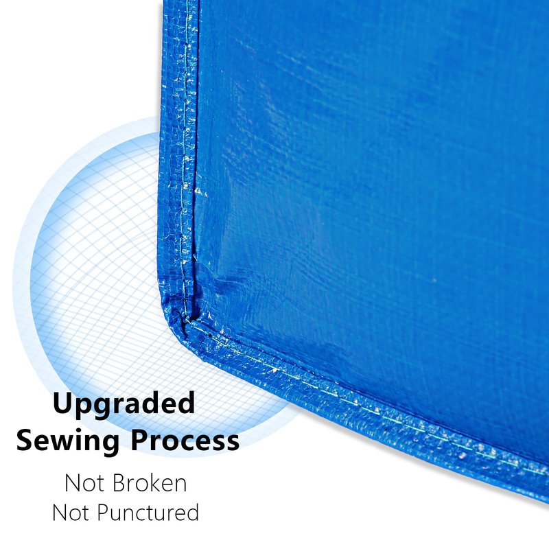 4 Pack Heavy Duty Extra Large Moving Bags - Strong Handles& Backpack Straps - Blue Storage Bags Alternative to Moving Boxes Bins, Packing bag Compatible with Ikea Frakta Cart