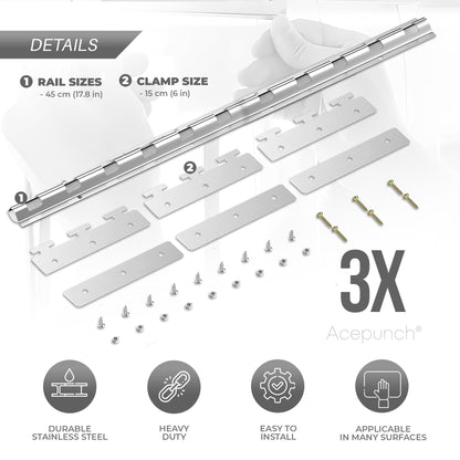 Acepunch Commercial PVC Strip Door Curtain Kit Bundle
