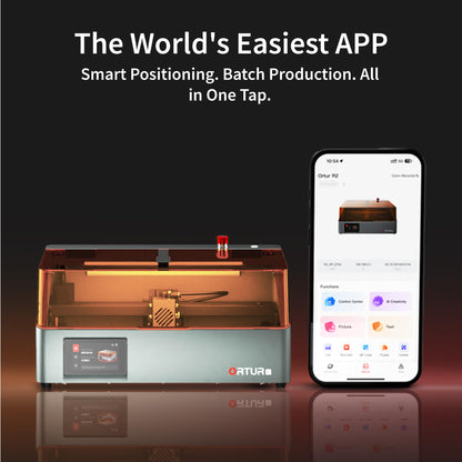 Ortur R2 10W Laser Engraver Enclosed Laser Cutter and Engraver Machine Smart Camera Positioning Batch Engraving Wood & Metal