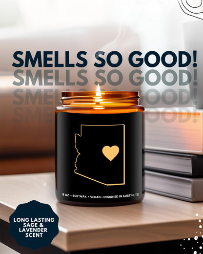 Arizona Candle, Unique Arizona Themed Gifts for Men and Women, Best State Souvenir Gifts for Moving Away, Thoughtful Home Sick Presents, Ideal for Birthday, Christmas, Graduation, Gift Ready