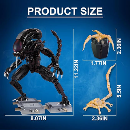Xenomorph Action Figure Building Kit Compatible with Lego Sets for for AdultsHorror Halloween Toys for Boys 8-1214 Years Up 616 pcs
