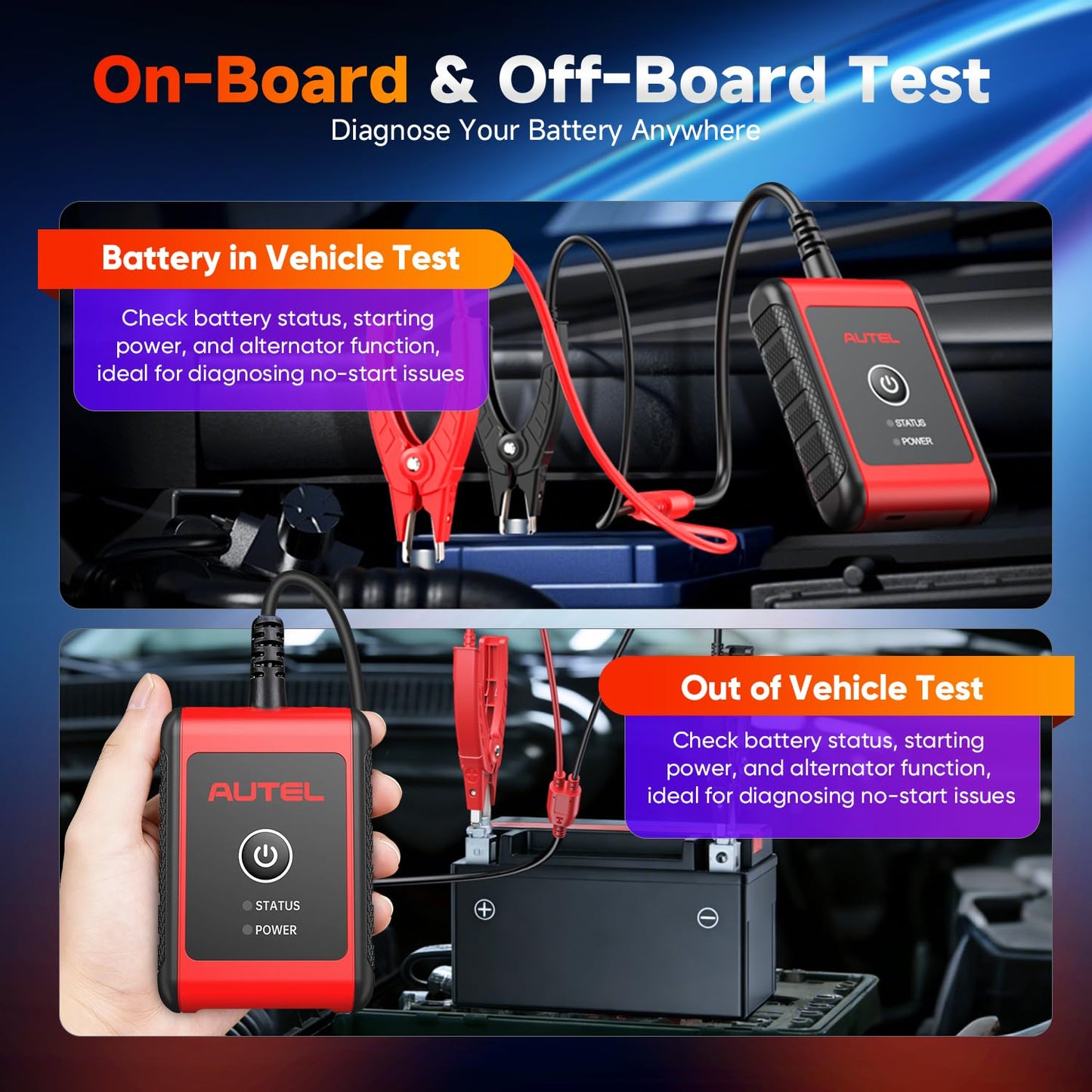 2026 Autel MaxiBAS BT506 Car Battery Tester, 6V 12V 100-2000 CCA Car Battery Analyzer, 12V 24V Auto Cranking/Charging System Test, Adaptive Conductance, High-Precision Battery Load Test for All Cars