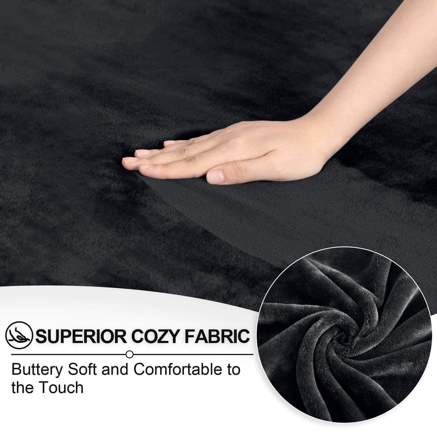 FestiCorp Oversized Blanket Hoodie for Adults - Extra Long Wearable Sweatshirt with Giant Sleeve, Hood and Pocket Black