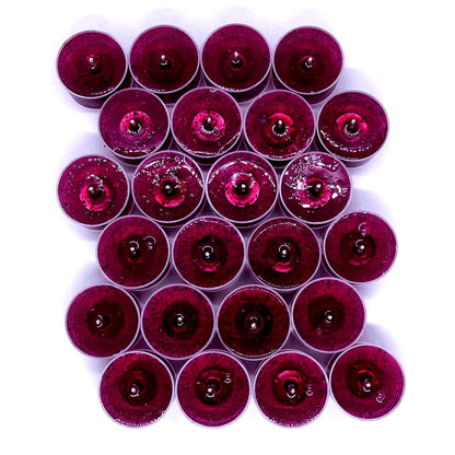 24 Pack of Black Raspberry Vanilla Inspired Scented Gentle Floral Aroma Up to 8 Hour Tea Lights by The Gel Candle Company™