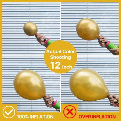 PartyWoo Metallic Gold Balloons 100pcs 5 Inch Small Mini Chrome Gold Latex Balloons for Graduation Baby Shower Gender Reveal Wedding Bachelorette New Year Birthday Party Decorations Gold-G101