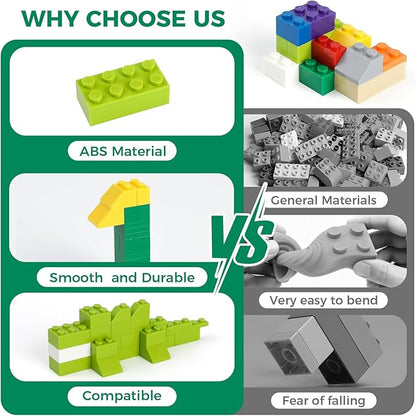 1000 Pieces Building Blocks Classic Stackable Base Plates 3 6.3 x 6.3 Blue Gray and Green Base Plates Compatible with All Major Brands