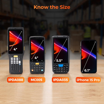 MUNBYN Android 13 Handheld Scanner, Android Barcode Scanner, 4GB+64GB, Equip with N6703 1D & 2D QR Bar Code Scan Engine, IP66 for Warehouse & Logistics, 035Pro