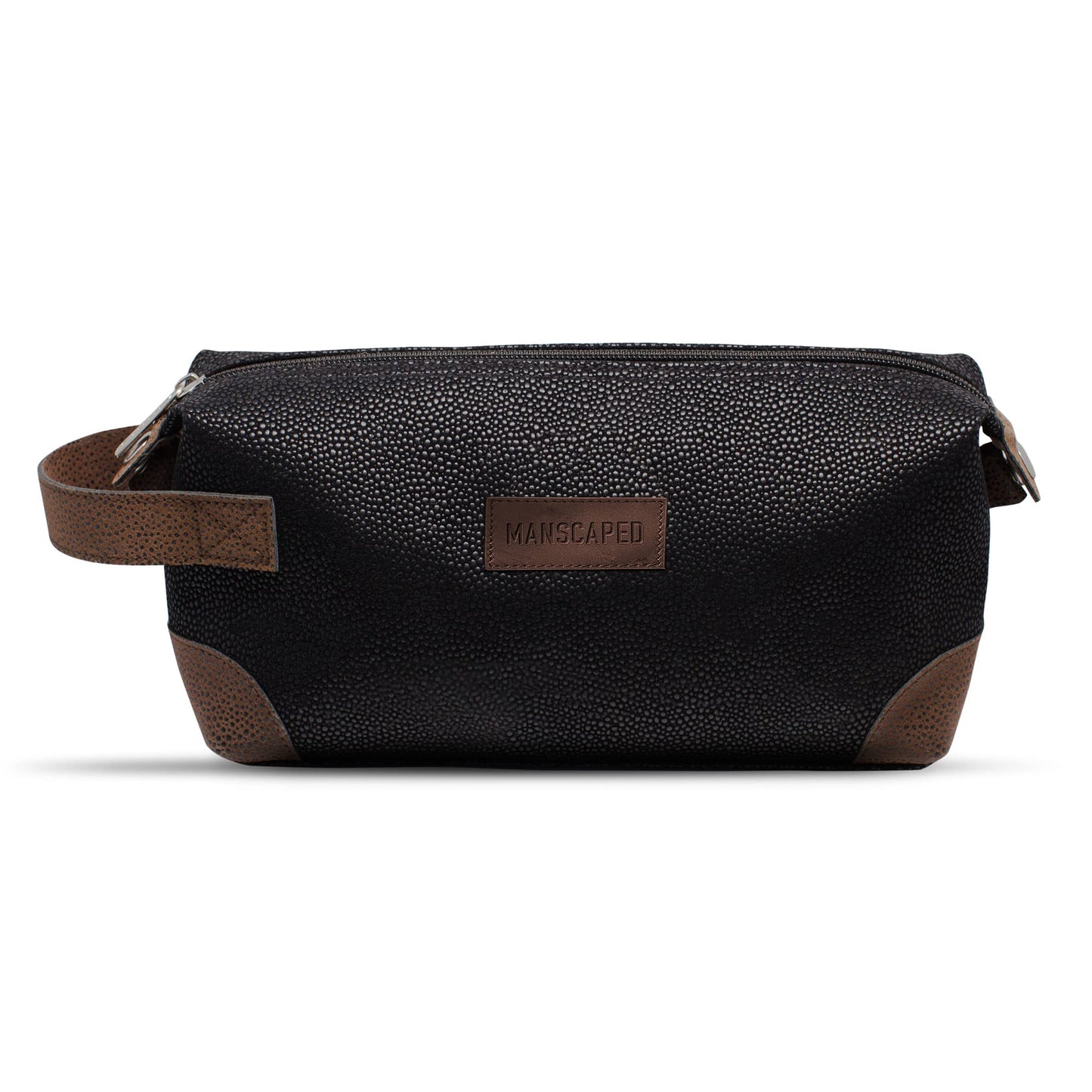 MANSCAPED® The Shed Men's Premium Quality Toiletry Bag, PU Leather Dopp Kit, Bathroom Travel Bag, Shaving Kit Case, Trimmer Tool Organizer