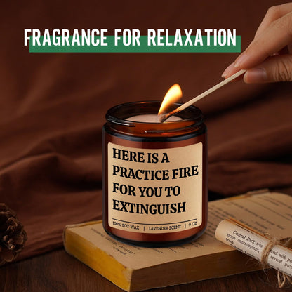 GSPY Scented Candle, Firefighter Gifts for Men, Women - Fire Fighter, Fireman Gifts for Him - Funny Firefighter Graduation, Fathers Day, Birthday Ideas for Boy, Dad, Boyfriend - Fire Fighter Accessory