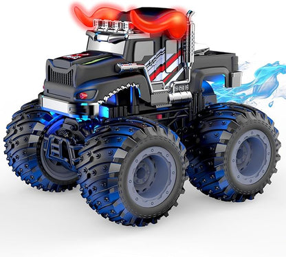 Remote Control Car 2.4GHz Monster Trucks Toys with Light Spray Birthday Gift for Kids 3 4 5 6 7 8 All Terrain RC Cars Toddler Toys for Boys Girls 3+ Year Old (Bull)
