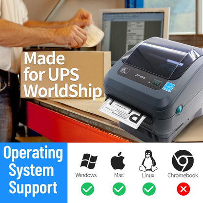 New Zebra ZP450 Direct Thermal Label ZP 450 Barcode Printer | USB, Serial, and Parallel Connectivity 203 DPI Resolution - 1 Year Warranty