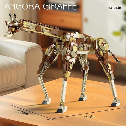 Lynda Animal World Giraffe Building Blocks Set DIY Assembly Toy Educational Toy for KidsAge 8 Plusfor Birthdays