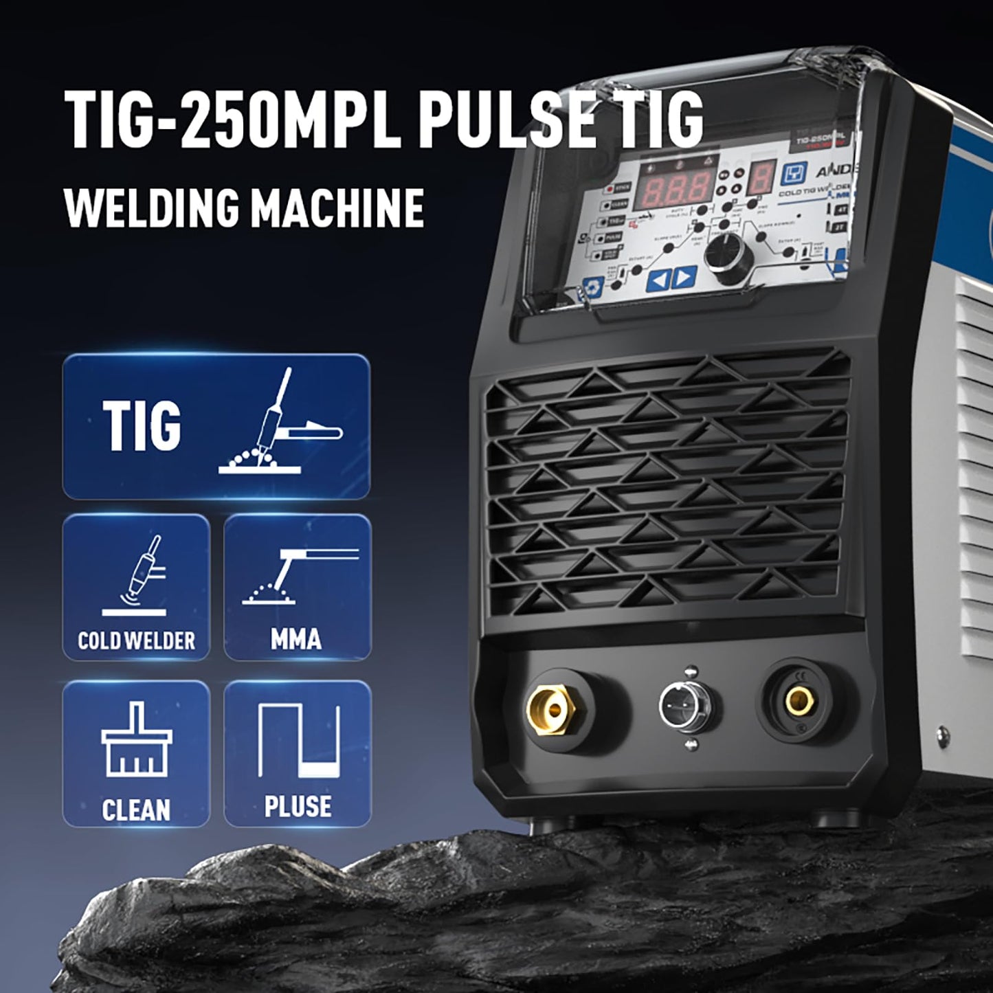 ANDELI TIG Welder MOS Tube Multifunctional Cold Welding Machine with Hot/Cold/TIG Pulse Cold TIG Welding Machine （110/220V） TIG-250MPL