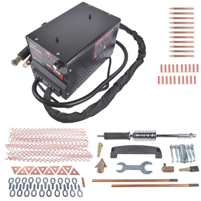 Mixizap Stud Welder Dent Repair Kit, 110V 3500W Spot Welder Dent Puller Machine, Auto Body Dent Removal Tool with 6 Welding Modes, Auto & Manual Dual Mode for Car Dent Repair