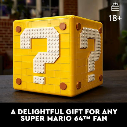 LEGO Super Mario 64 Question Mark Block Building Set - Video Game Model Set for Adult Fans Ages 18+ - Includes 4 Microscale Game Levels W/ 10 Minifigures - 71395
