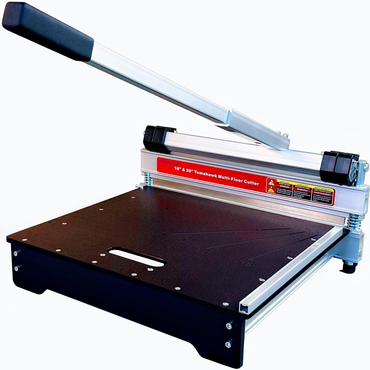 20" Pro Max laminate & Rigid core Vinyl Floor Cutter, Cuts up to 20" Wide and 11/16" (17mm) Thick; How About The Demo? Full cuts Engineered Hardwood; LVP/T, SPC, RVP, VCT, WPC, PVC; Super Powerful!