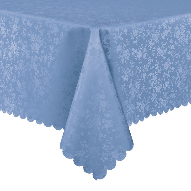 Smiry Rectangle Table Cloth, Waterproof Heavy Duty Vinyl Tablecloths, Wipeable Washable Table Cover for Kitchen, Dining Room (Haze Blue, 60" X 102")