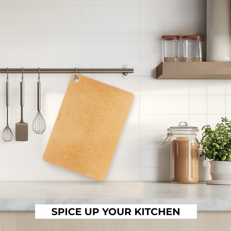 Freshware Wood Cutting Board for Kitchen, Dishwasher Safe, X Large, 18" x 13", Natural Slate
