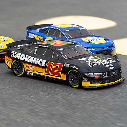 Losi 1/12 NASCAR RC Race Car Ryan Blaney No. 12 2025 Advance Auto Ford Mustang 2S AWD RTR Brushed On-Road Battery &amp Charger Included Black LOS1122512