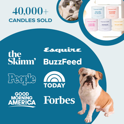Companion Candles You & Me by the Sea Pet-Friendly Scented Candle – Sea Salt & Neroli Fragrance - Coconut Soy Wax Candle with Wooden Wick, Approx. 50-Hour Burn Time, Made in USA, 11.8 oz