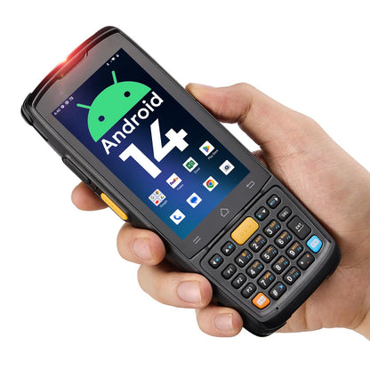 MUNBYN Android Barcode Scanner MC005, Android 14, 4GB+64GB PDA Handheld, Equipped with HS7 1D & 2D Bar Code Scan Engine, 4-inch Touchscreen, 5000mAh Mobile Scanner for Inventory Warehouse