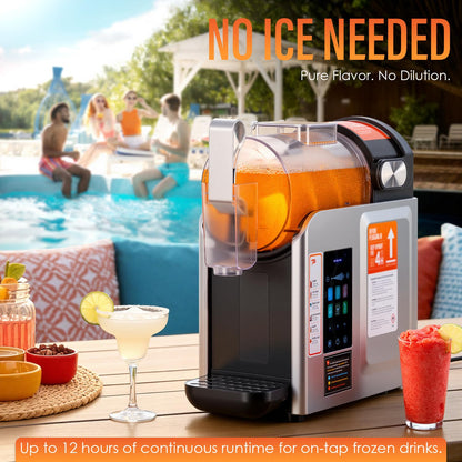 New Upgrade Smart 6 Presets Slushie Machine for Home & Soft Serve Ice Cream Machine, 68oz Color Touch Screen Slushy Machine for Home with 2/4/6H Smart Timer & Self-Cleaning, DIY Frozen Drink Maker