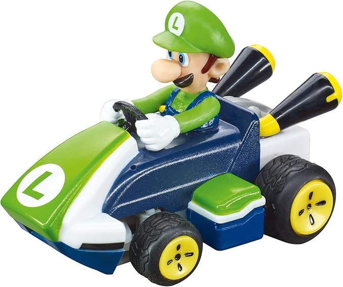 Carrera RC Mario Kart Tabletop Toy Racing Set Featuring Mario Luigi and 2 Radio Controls
