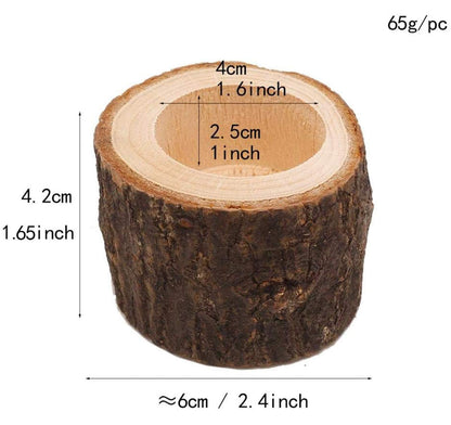 Yikko Tea Light Candle Holders, Personalized Wooden Votive Tealight Holders for Wedding Centerpieces for Table, Halloween |Christmas Party |Valentine's Day |Home Decoration - 12pcs (2.36Wx1.65H)