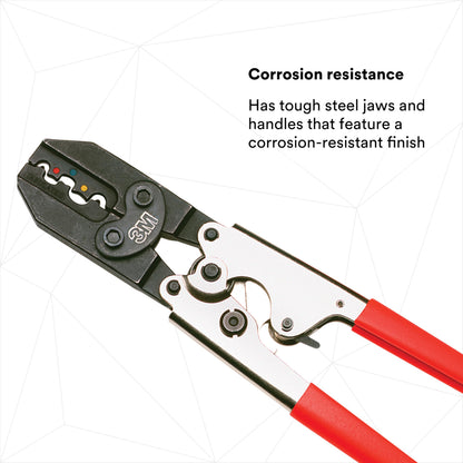 3M Hardened Steel Ratchet Tool TR-490, Red Plastic Grip, Corrosion-Resistant Finish, Ratchet Release Lever, 1/Bag