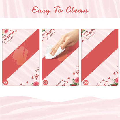 Childom 2 Pack Mothers Day Tablecloth,Mother's Day Party Decorations,54" x 108" Plastic Disposable Tablecloths for Rectangle,Plastic Table Covers for Mom Birthday Party Supplies Holiday Buffet Table