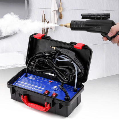 Hapyvergo High Pressure Steam Cleaner, 1700W Steamer for Cleaning Grout Tile, Heavy Duty Portable Steamer Cleaner for Car Auto, High Heat Cleaning Steamer for Home Shower All Surfaces 110V