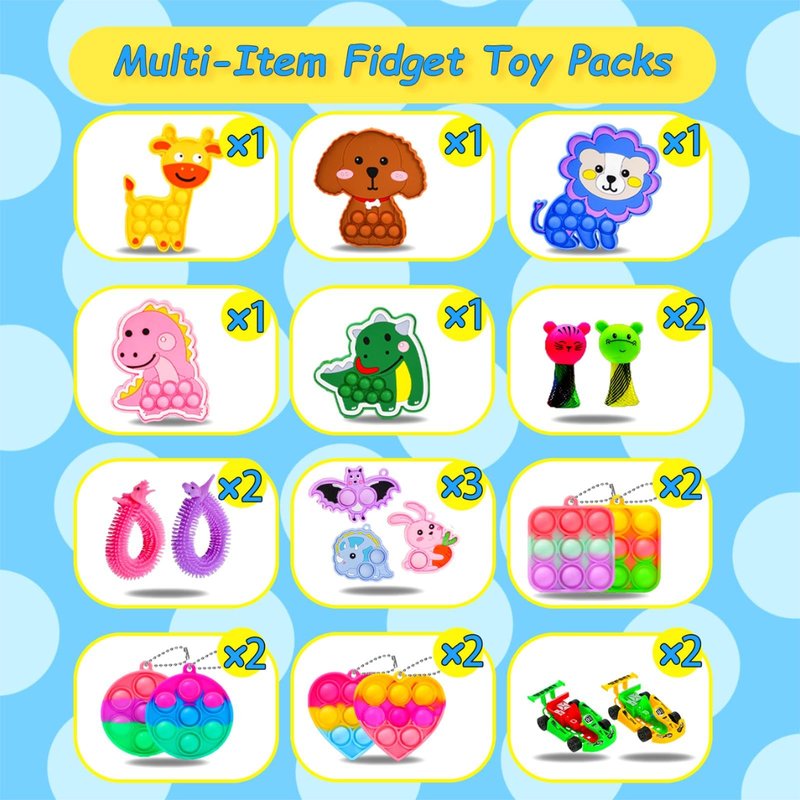1000 Pcs Party Favors for Kids, Fidget Toys Bulk, Prizes for Kids, Fidget Stocking Stuffers Birthday Party Gifts, Carnival Treasure Classroom Prizes Box, Goodie Bag Stuffers