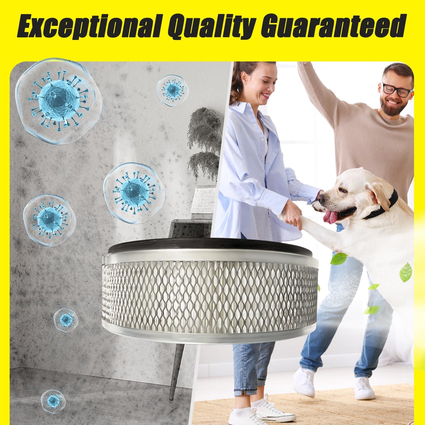 Replacement HEPA Filter for Dustless Technologies Models D1606, 16006, 16008, and 16500 Wet/Dry Vacuums