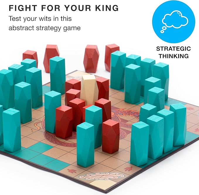 Hnefatafl Viking Chess Set - Authentic Traditional Two-Player Strategy Board Game Classic - Historic European Tabletop Asymmetric War Game