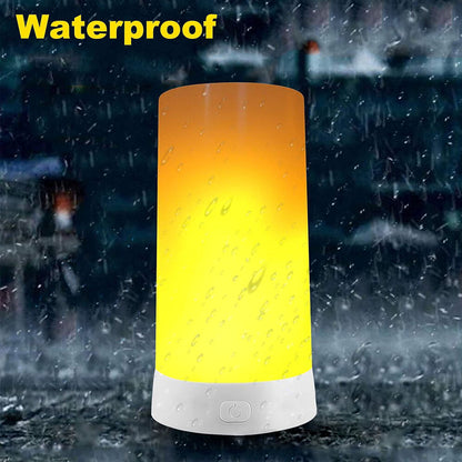 Kitmose 4X LED Flame Effect Light , USB Rechargeable 4 Modes Flickering Flame Candle Lantern with Remote Timer Gravity Sensing Effect Magnetic Base Waterproof Dimmable Outdoor Hanging Lamps Camping