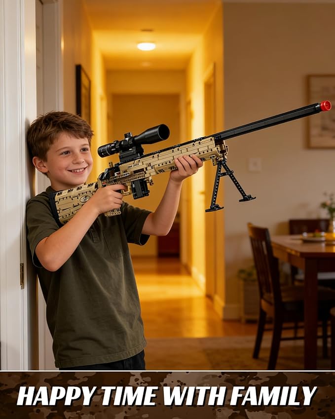 Nueris 1:1 M24 Building Blocks Gun Sets - 1088 PCS Model Guns Collection Toy Building Bricks Sniper Set Shootable - Simulation Militarily Toy Lovers