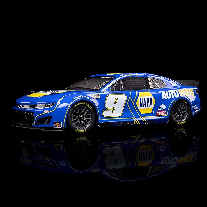 Losi 1/12 NASCAR RC Race Car Chase Elliott No. 9 2025 NAPA Chevrolet ZL1 2S AWD Brushed On-Road Battery &amp Charger Included Blue LOS1122509