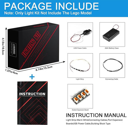 Upgraded Led Light Kit for Lego Star Wars Jedi Bob's Starfighter Building Set Compatible with Lego 75388 (Model Not Included)