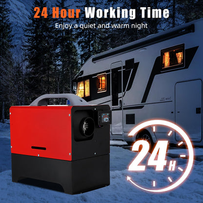 5KW Diesel Air Heater,Diesel Heater All In One 12V With Lcd Display, Remote Control,Silencer, Fast Heating,for Rv Truck, Boat, Camper, Car Trailer, Motorhomes, Caravans