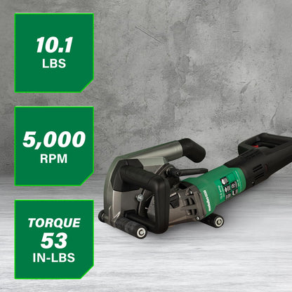 Metabo HPT MFE 40 Wall Chaser For Concrete, 5-Inch Cutting Disc, 15 Amps, High-Power Drive System, Tacho-Constamatic Electronics, Dust Protection, Torque Limiting Clutch, Made in Germany, 646040620