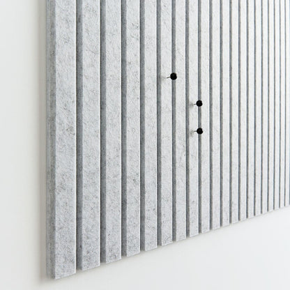 VIVELDA Felt Bulletin Board Tiles 48"x36" - 12-Pack Cork Board Alternative, Oeko-TEX Certified, NRC 0.95 Acoustic Wall Panels, Damage-Free Adhesive, Slatted Design, Home Office & Classroom (Marble)