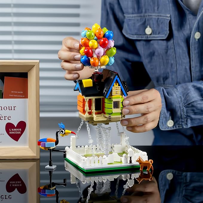 ENJBRICK Up Balloon House Building Kit for Kids 8-14 Yrs 635 Pcs Creative Building Block Set Tensegrity Sculptures