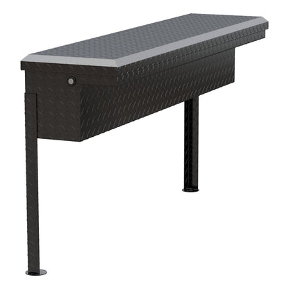 UWS EC30202 48-Inch Gloss Black Heavy-Wall Aluminum Truck Side Tool Box with Low Profile, RigidCore Lid