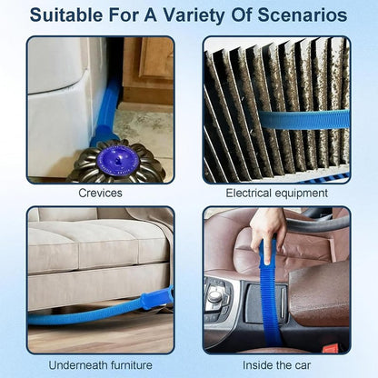 Dryer Vent Cleaning Kit for Vacuum, Universal Dryer Lint Vacuum Attachment with Long Flexible Hose & Brush, Dryer Lint Vac Attachment for Quick Lint Removal, for Most Vacuum Cleaners (1PC)