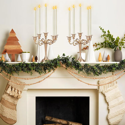 Sunjas 6PCS Flameless Taper Candles with 3D Flickering Flame Battery Operated Candles with 2 Remote with Button Cell Battery 10 Inch Ivory LED Candlesticks Window Candle for Christmas Home Decor