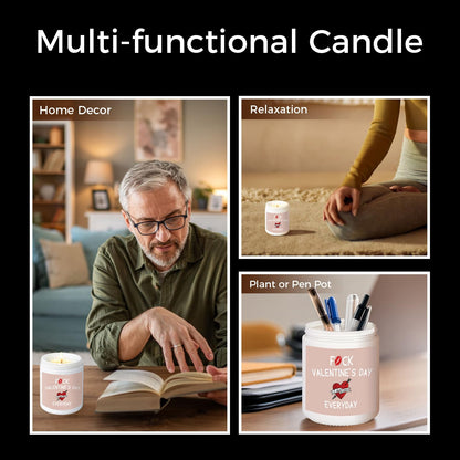 MOASITN Valentines Day Candles for Her Girlfriend Wife, Romantic & Funny Love Gift for Him Boyfriend Husband, Best Valentines Birthday Lavender Scented Candel Couple Presents for Women Men