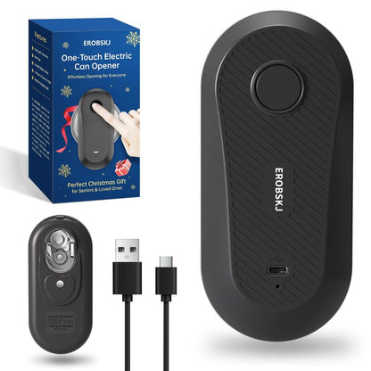 EROBSKJ Electric Can Opener, Rechargeable Can Openers for Seniors & Arthritis, One-Touch Automatic Can Opener, Hands-Free, Smooth Edge, Compact, Kitchen Gadgets