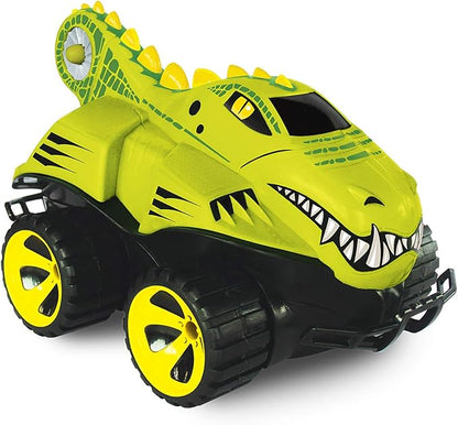 Kid Galaxy Amphibious RC Car Mega Morphibians Crocodile. All Terrain Remote Control Toy 2.4 Ghz Yellow&ampblack