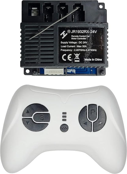 2.4G Bluetooth Remote Control and JR1932RX-24V Receiver Control Box Mother Board for Kids Powered Wheels Children Ride On Car Replacement Parts
